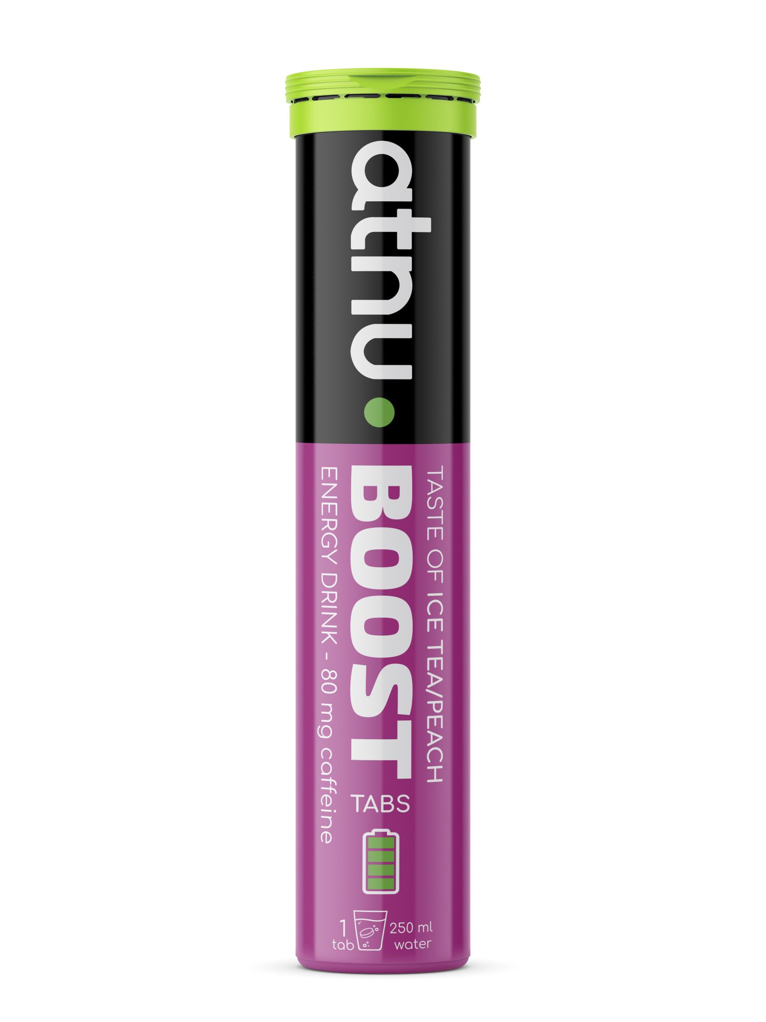 ATNU BOOST Energy Drink Koffeintabs mit Ice Tea Peach Geschmack
