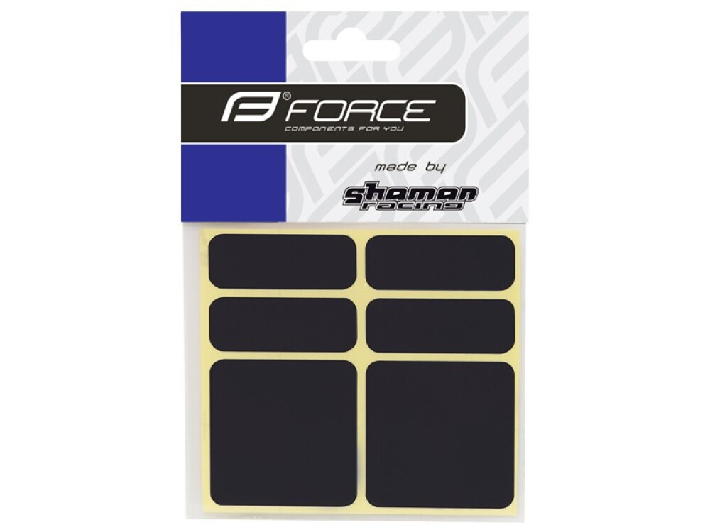 Stickers FORCE reflective set of 6 pcs 3M, black